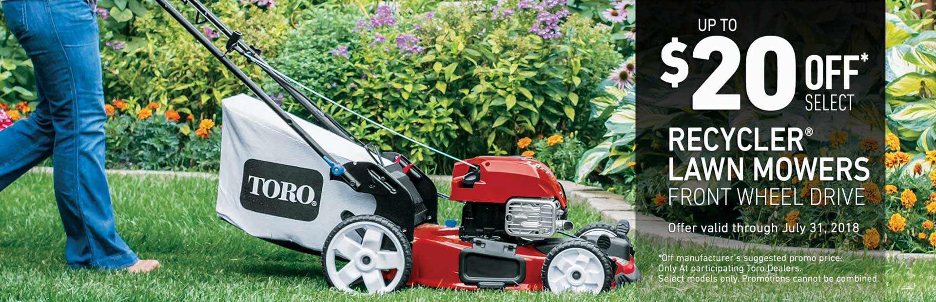 Toro: $20 Off FWD High Wheel Recyclers